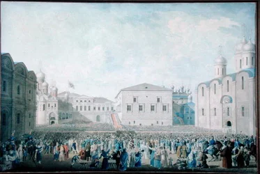 Der große Empfang von Alexander I. (1777-1825) im Kreml am 15. August 1816