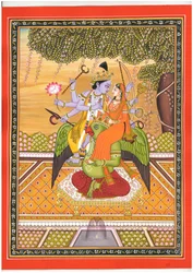 Hindu-Gottheiten auf Garuda