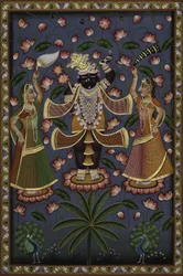 Herr Krishna mit Anhängern