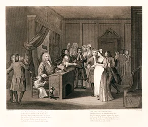 Frau, die ein Kind beschwört, 18. Jahrhundert