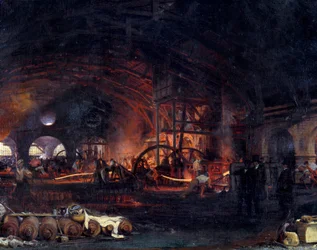 Industrielle Revolution: „La grande forge de Fourchambault“ (Detail)