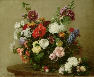 Französische Rosen und Pfingstrosen, 1881