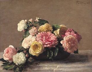 Rosen in einer Schale, 1882