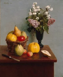 Stillleben mit Blumen und Früchten, 1866