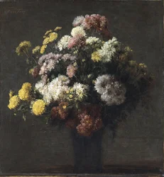 Vase mit Chrysanthemen