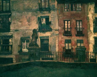 Segovia: Alte Häuser, 1917, Öl auf Leinwand, 107 × 120 cm