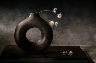 Elegante dunkle Vase