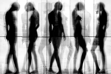 Stadtbewegungs-Silhouetten