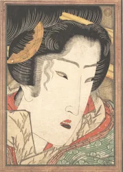 Abgelehnte Geisha aus Leidenschaften, die durch Frühlingsschnee abgekühlt wurden, 1824