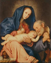 Die Heilige Familie mit einem Korb