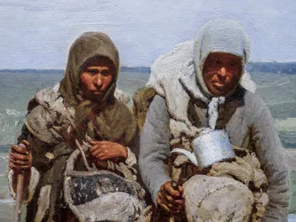 Fromme Frauen auf Pilgerreise (Detail)