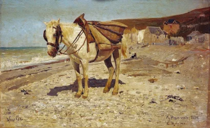 Pferd zum Steinefahren in Veules