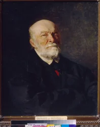 Porträt des Wissenschaftlers, Arztes und Pädagogen N. I. Pirogow