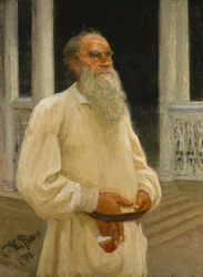 Porträt des Autors Graf Lew Nikolajewitsch Tolstoi, 1916