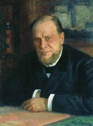 Porträt des Anwalts und Autors Anatoli Fjodorowitsch Koni 1844-1927, 1898