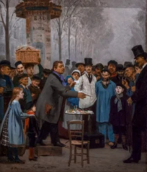 Der Verkäufer von Neuheiten in Paris