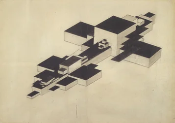 Entwurf für Supremolet Suprematist Flugzeug