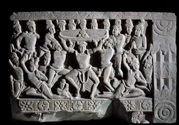 Anbetung des Turbans (Fragment eines Reliefs)