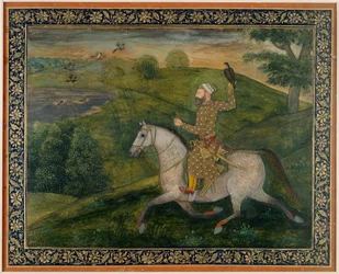 Alivardi Khan geht auf die Jagd (Gouache auf Papier)
