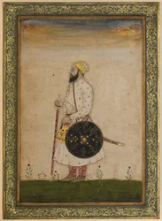 Bahram Khan, ein Hofbeamter von Shah Jahan, Mogulreich Indien, ca. 1720