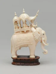 Schwarzer König, Schachfigur, Indien, ca. 1820