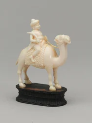 Schwarzer Springer, Schachfigur, Indien, ca. 1820