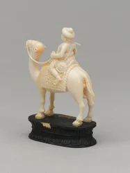 Schwarzer Springer, Schachfigur, Indien, ca. 1820