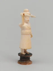 Schwarzer Bauer, Schachfigur, Indien, um 1820