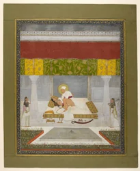 Chitarman II (Kalyan Das), Muhammad Shah beim Liebesspiel, ca. 1735