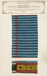 Chikan bestickte Musselinprobe aus Dacca in Bengalen, aus The Collection of the Textile Manufacturers of India, von John Forbes Watson, veröffentlicht 1866