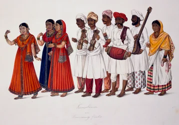 Tanzende Mädchen und Musiker, ca. 1828