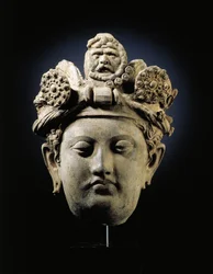 Kopf eines Bodhisattva aus Gandhara