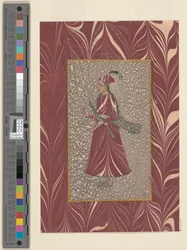 Dame mit einem Pfau, Bijapur, ca. 1660