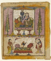 Lakshmi Naryana, Frontispiz aus dem Tula Ram Bhagavata Purana