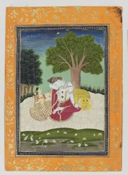 Parvati bietet Shiva eine Tasse an, ca. 1800