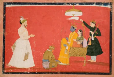 Rama und Sita auf dem Thron, ca. 1750