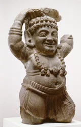 Der Zwerg Yaksa, aus Höhle 3 der Pitalkhora-Höhlen, Maharashtra, 100 v. Chr.