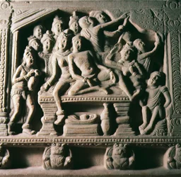 Der Fall von Mandhata, aus Mathura, Uttar Pradesh, Kusana-Dynastie