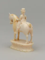 Weißer Springer, Schachfigur, Indien, ca. 1820