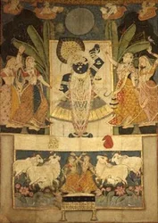 Verehrung von Srinathaji, Nathdwara, Rajput-Schule
