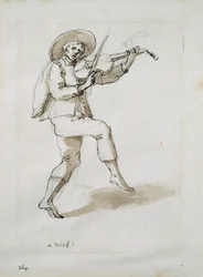 Mann mit Viola