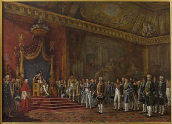 Abordnung des römischen Senats, die Napoleon I. am 16. November 1809 ihre Huldigung darbringt, 1810