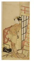 Kabuki-Schauspieler in Charakter als Frau (onnagata)
