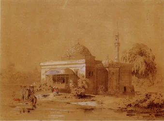 Projekt des Türkischen Bades im Katharinenpark von Zarskoje Selo, um 1850