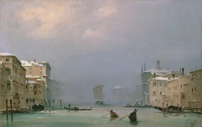 Canal Grande mit Schnee und Eis, 1849
