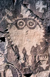 Anasazi-Petroglyphen (Felskunst) in New Mexico