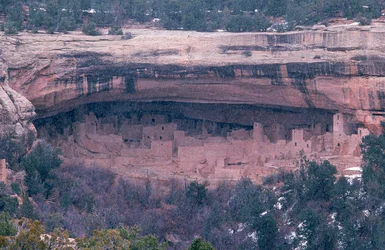 Cliff Palace im Mesa-Verde-Nationalpark in der südwestlichen Ecke des...