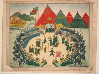 Die Hinrichtung in Anwesenheit des persischen Schahs, um 1700