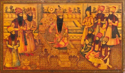 Detail eines Qajar-Kästchens