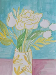 Helle Blumenvase